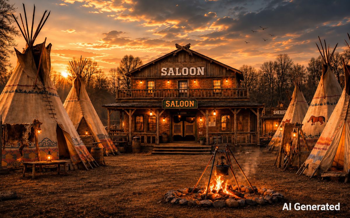 Visualisierung des Saloons am Lagerfeuer – Erlebnisgastronomie in der Western City